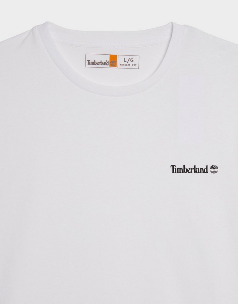 Tricou pentru bărbați TIMBERLAND TRICOU SMALL LOGO PRINT TEE TB0A5QQT1001 Alb