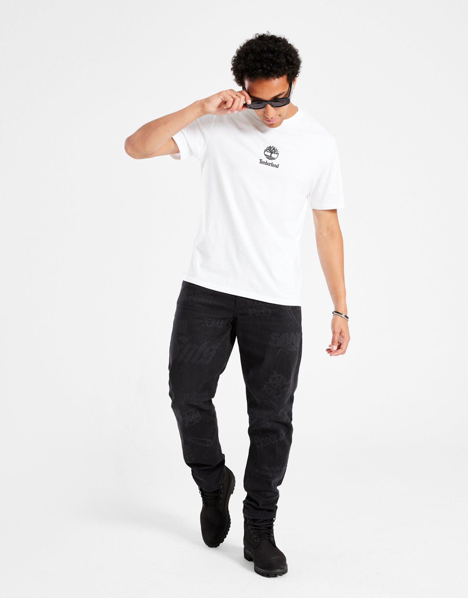 Férfi póló TIMBERLAND PÓLÓ NEW SMALL LOGO PRINT SS TEE TB0A6WWT1001 Fehér