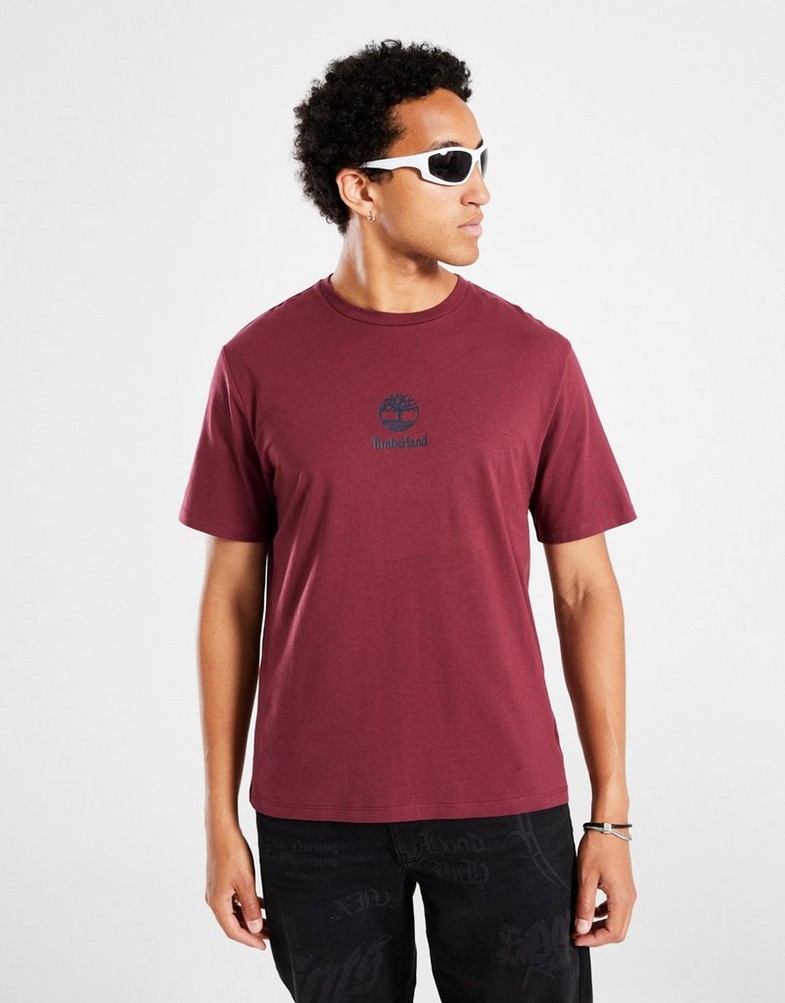 Чоловічі футболки TIMBERLAND ФУТБОЛКА NEW SMALL LOGO PRINT SS TEE BURGUNDY TB0A6WWT6481 Фіолетовий