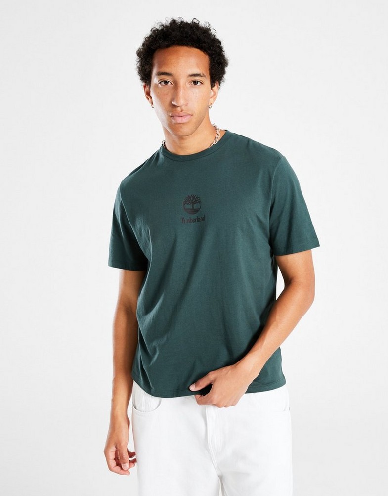 Pánske tričko TIMBERLAND TRIČKO NEW SMALL LOGO PRINT SS TEE GREEN GABLES B TB0A6WWTA0M1 Zelená
