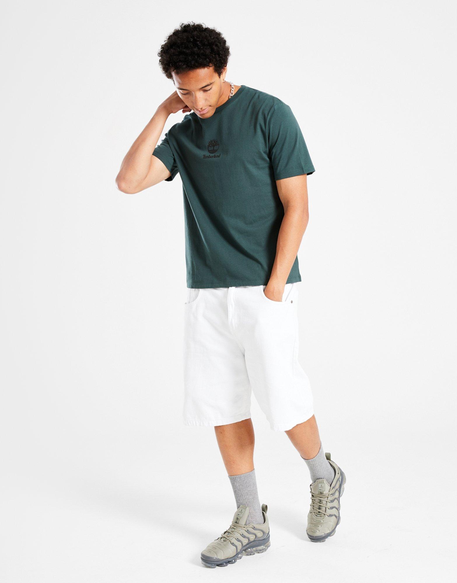 Férfi póló TIMBERLAND PÓLÓ NEW SMALL LOGO PRINT SS TEE GREEN GABLES BLA TB0A6WWTA0M1 Zöld