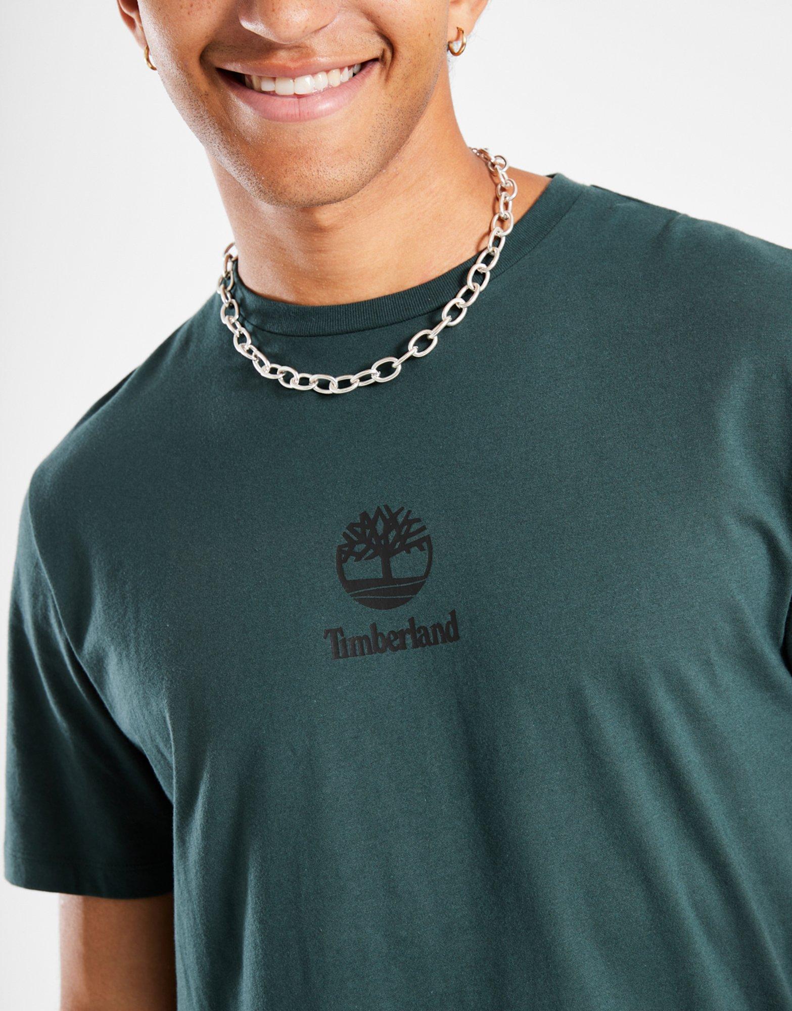 Férfi póló TIMBERLAND PÓLÓ NEW SMALL LOGO PRINT SS TEE GREEN GABLES BLA TB0A6WWTA0M1 Zöld