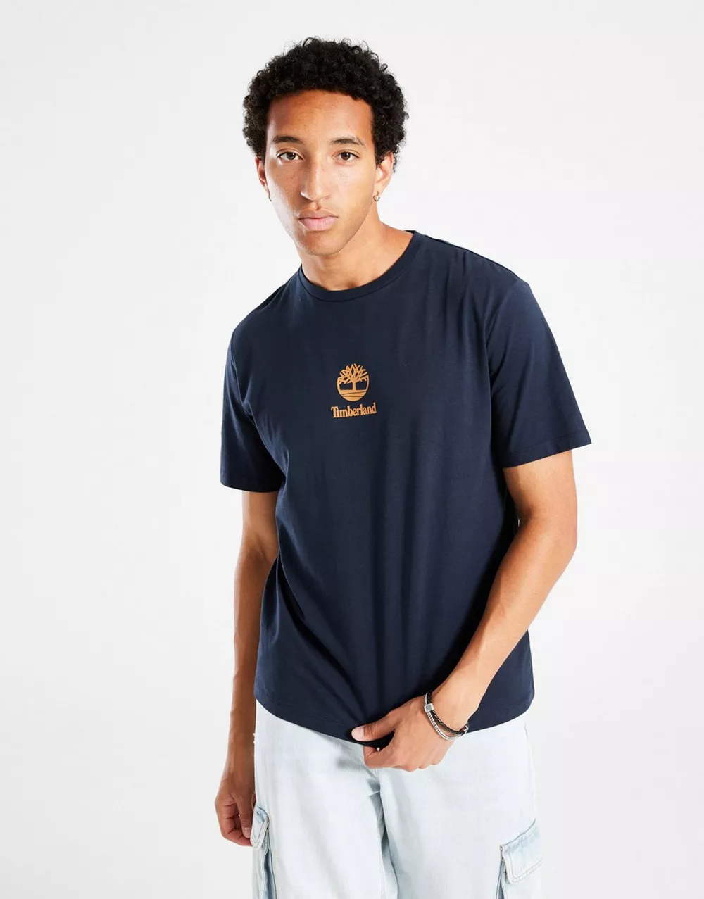 TIMBERLAND ФУТБОЛКА NEW SMALL LOGO PRINT SS TEE DARK SAPPHIR, фото 1 з 4