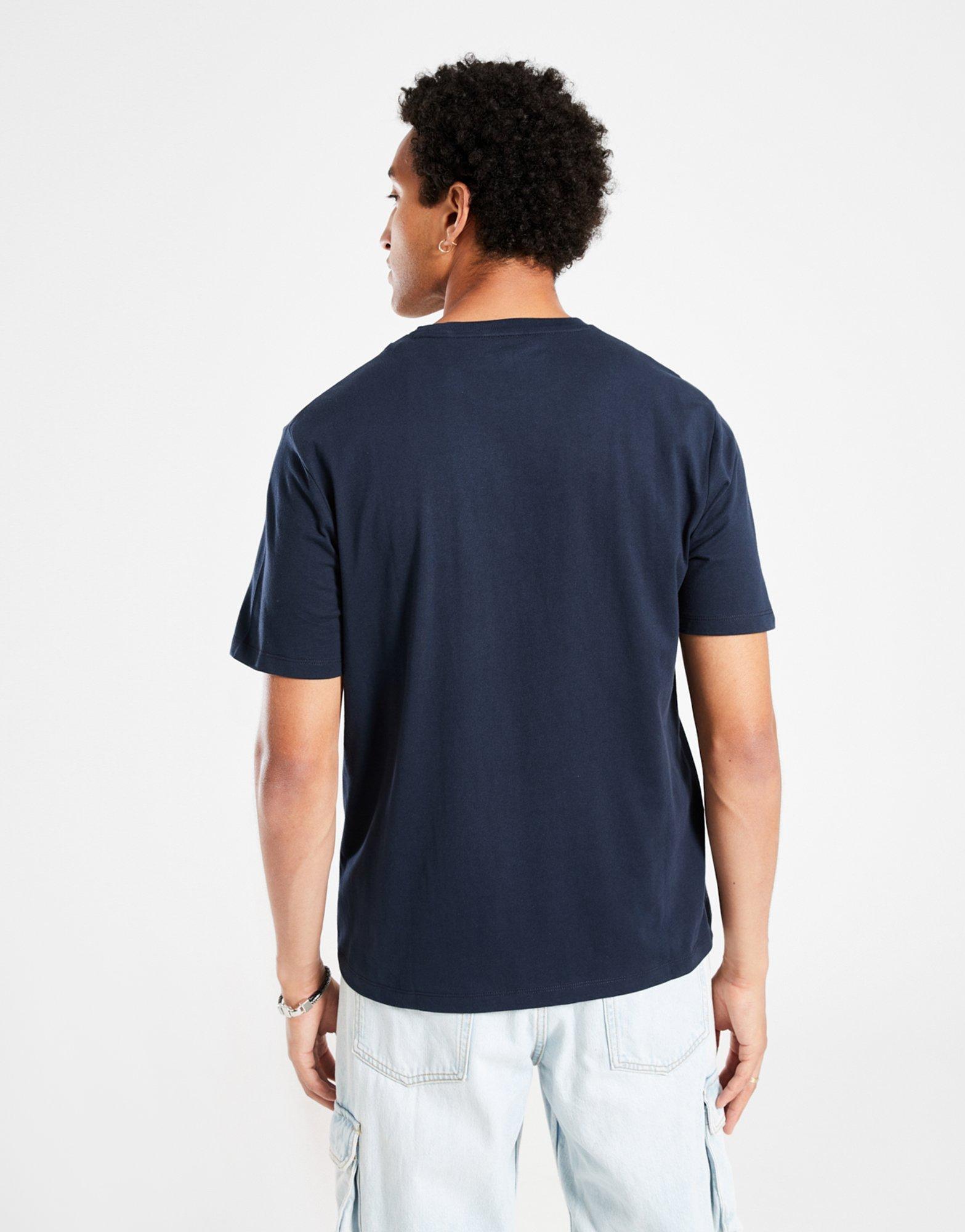 Férfi póló TIMBERLAND PÓLÓ NEW SMALL LOGO PRINT SS TEE DARK SAPPHIRE WH TB0A6WWTT271 Sötétkék