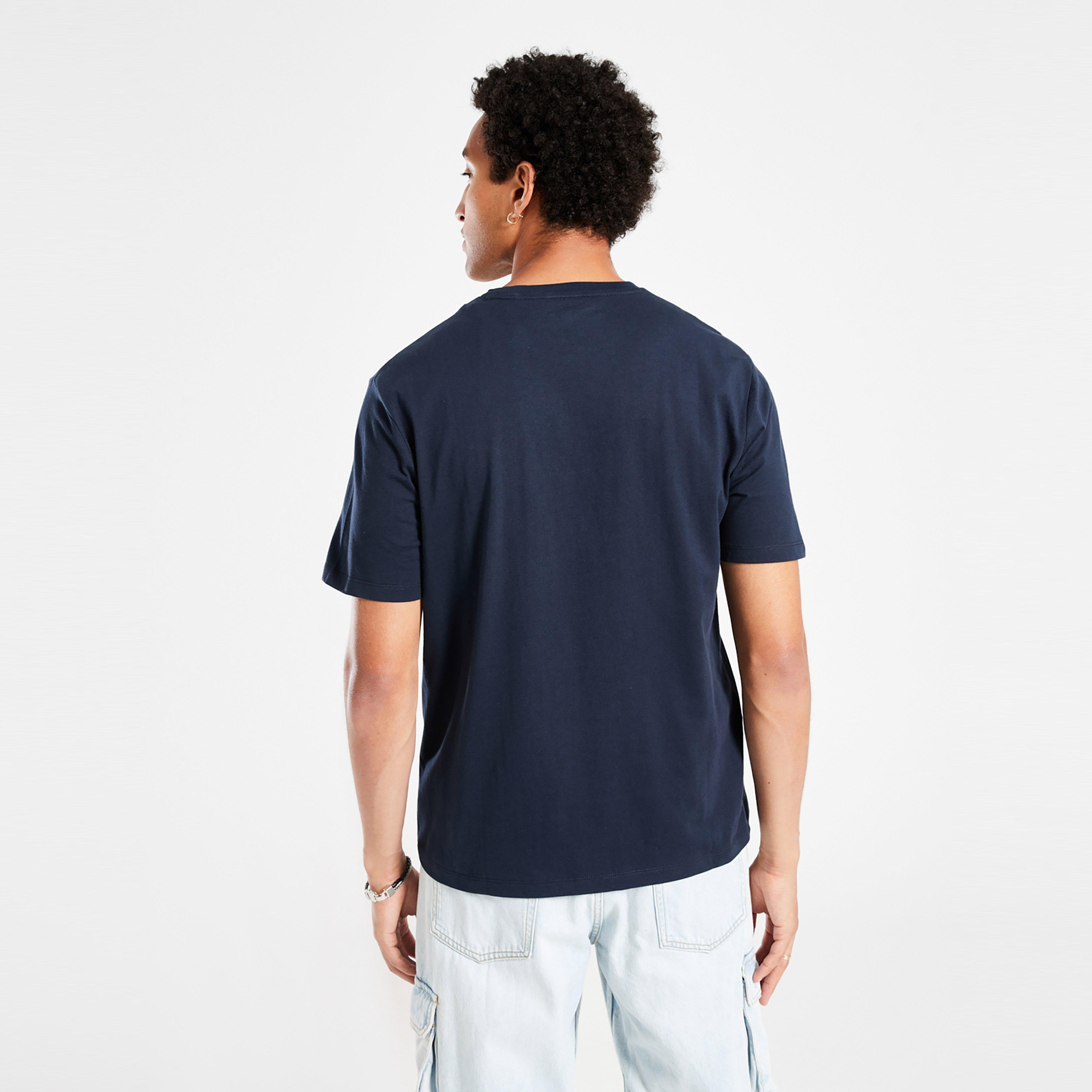 Férfi póló TIMBERLAND PÓLÓ NEW SMALL LOGO PRINT SS TEE DARK SAPPHIRE WH