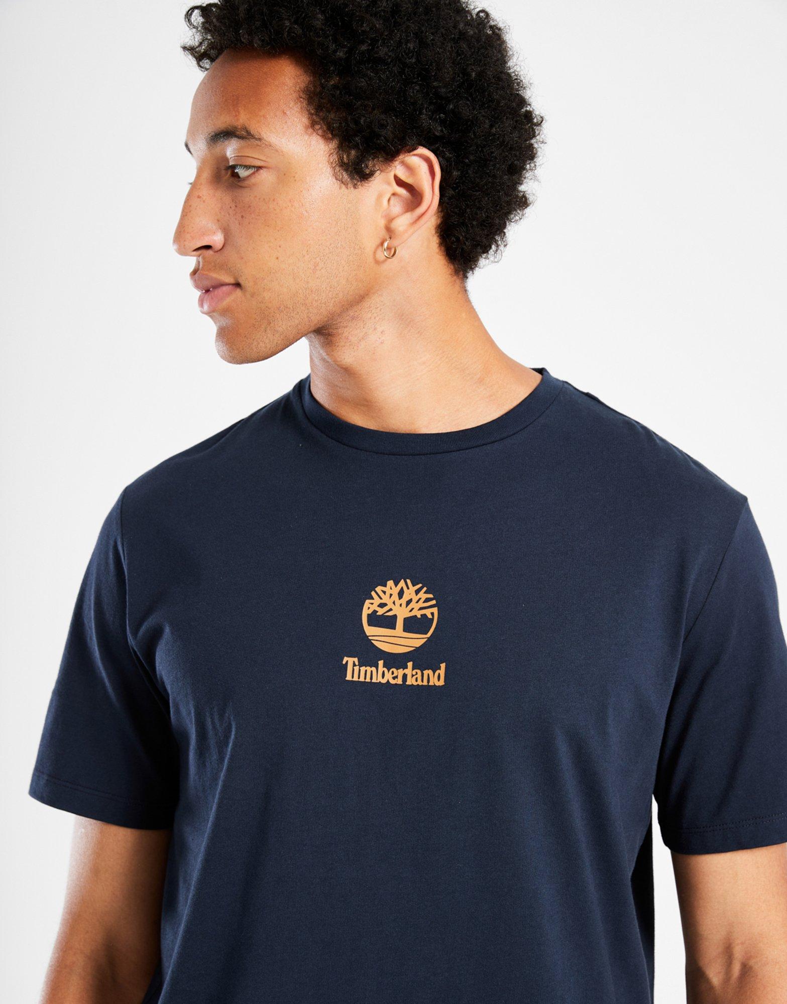 Férfi póló TIMBERLAND PÓLÓ NEW SMALL LOGO PRINT SS TEE DARK SAPPHIRE WH TB0A6WWTT271 Sötétkék