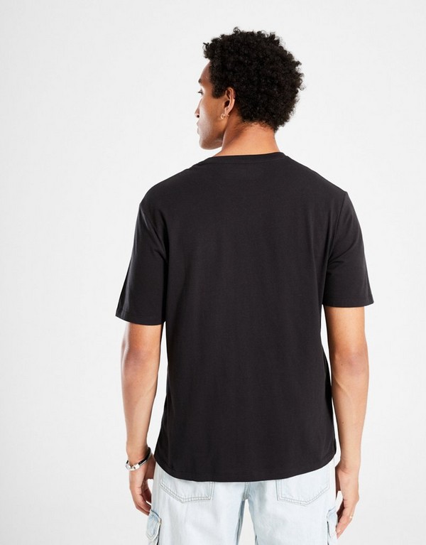 Timberland Tričko New Small Logo Print Ss Tee Black Pavement