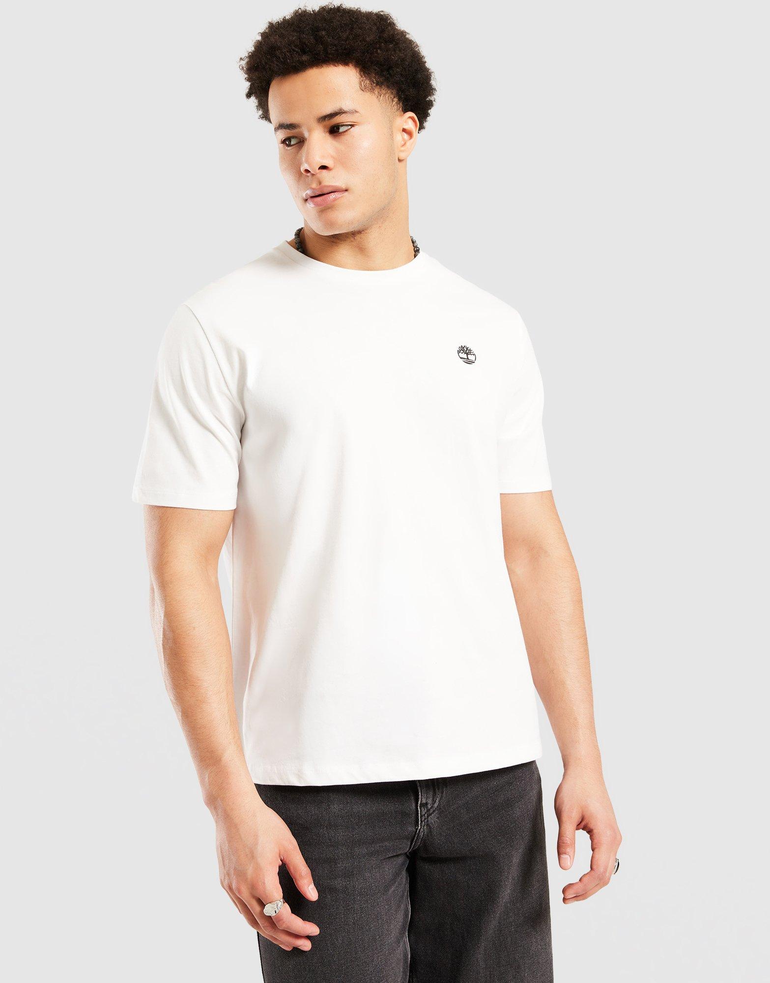 Timberland T-Shirt Small Chest Logo Tee White