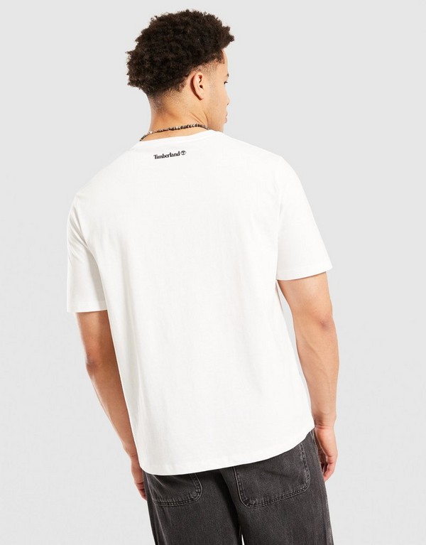 Timberland T-Shirt Small Chest Logo Tee White - obrazek 2