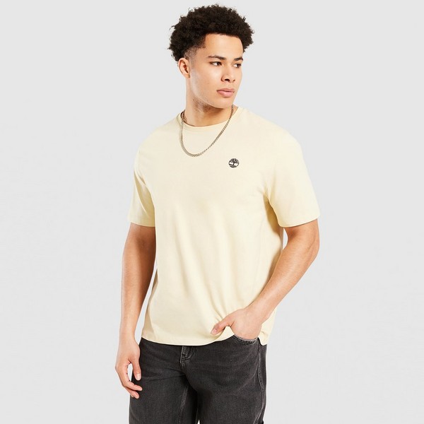 TIMBERLAND T-SHIRT SMALL CHEST LOGO TEE PUTTY