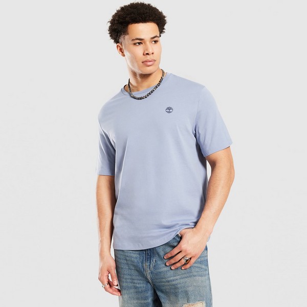TIMBERLAND T-SHIRT SMALL CHEST LOGO TEE STONE WASH