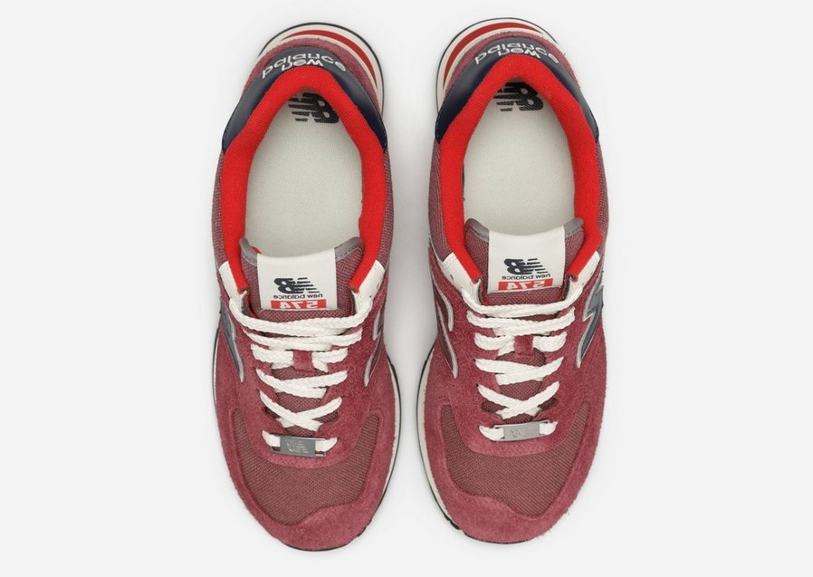 Buty sneakersy męskie NEW BALANCE 574 U574RX2 Bordowy