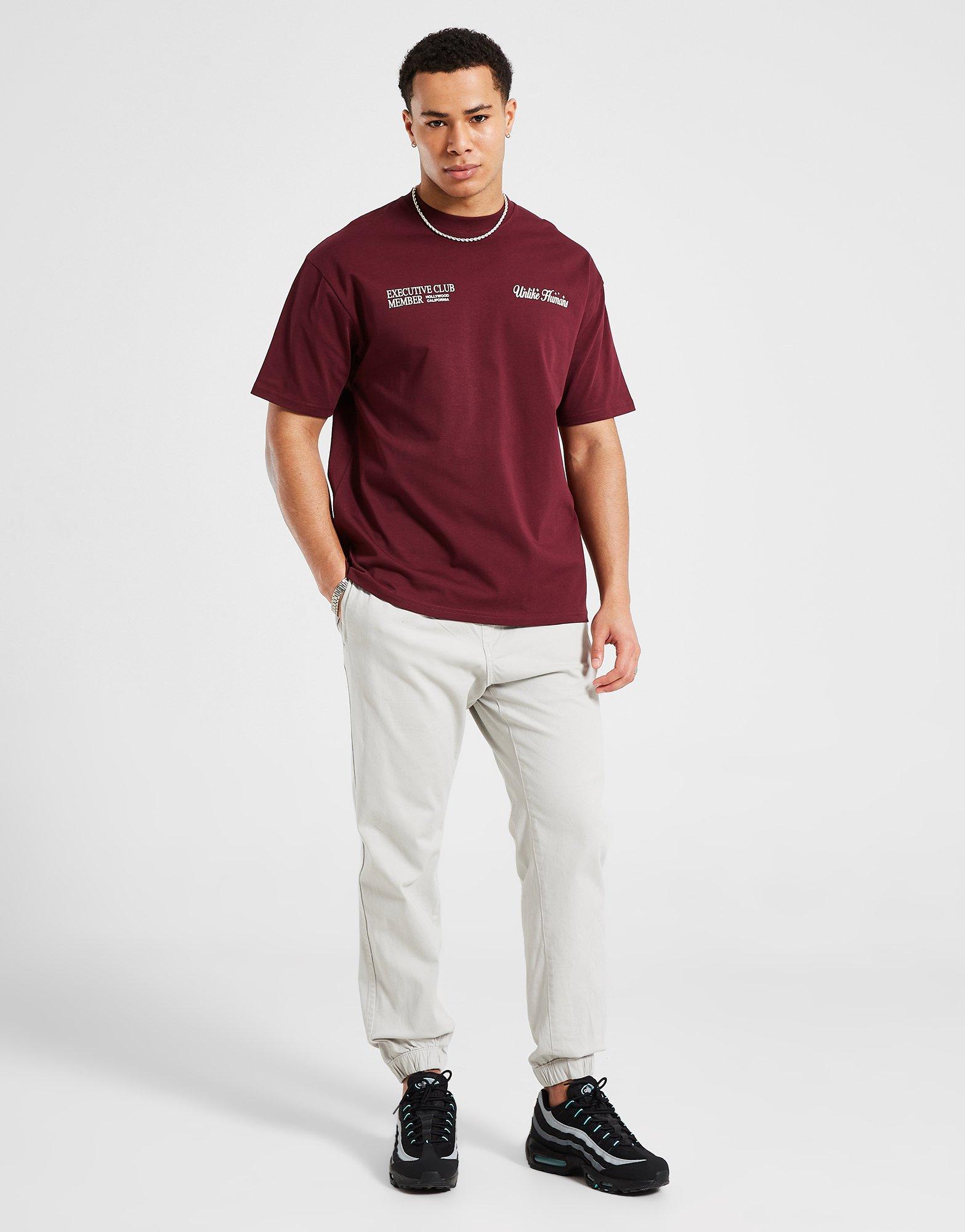 Tricou pentru bărbați UNLIKE HUMANS TRICOU FREMONT TEE PLM-WWN TRICOU ULHTM10218660 Bordo