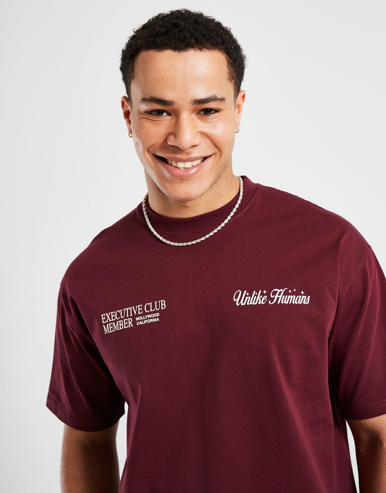 Tricou pentru bărbați UNLIKE HUMANS TRICOU FREMONT TEE PLM-WWN TRICOU ULHTM10218660 Bordo