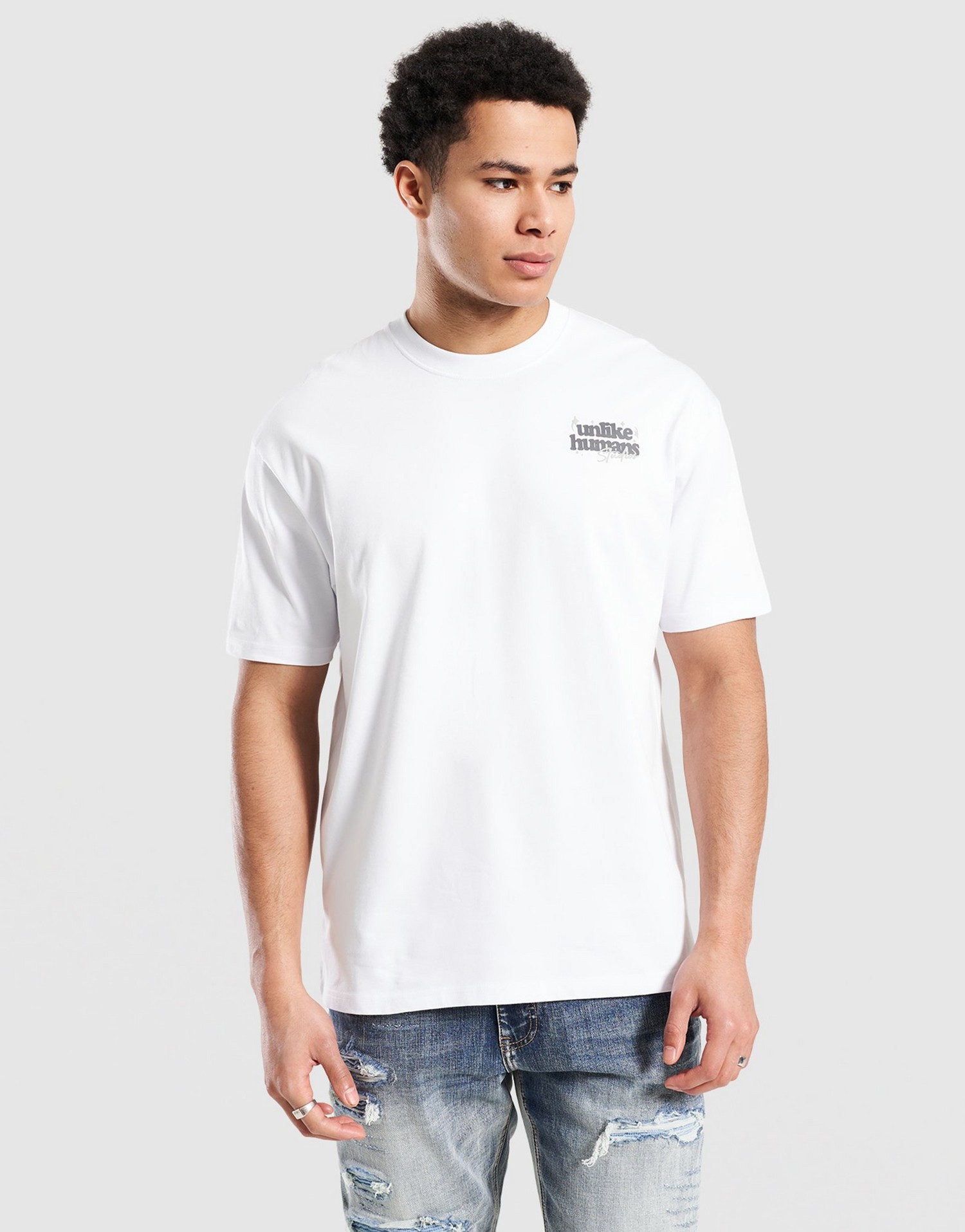 Unlike Humans T-Shirt Crafted Tee Wht-Wbl