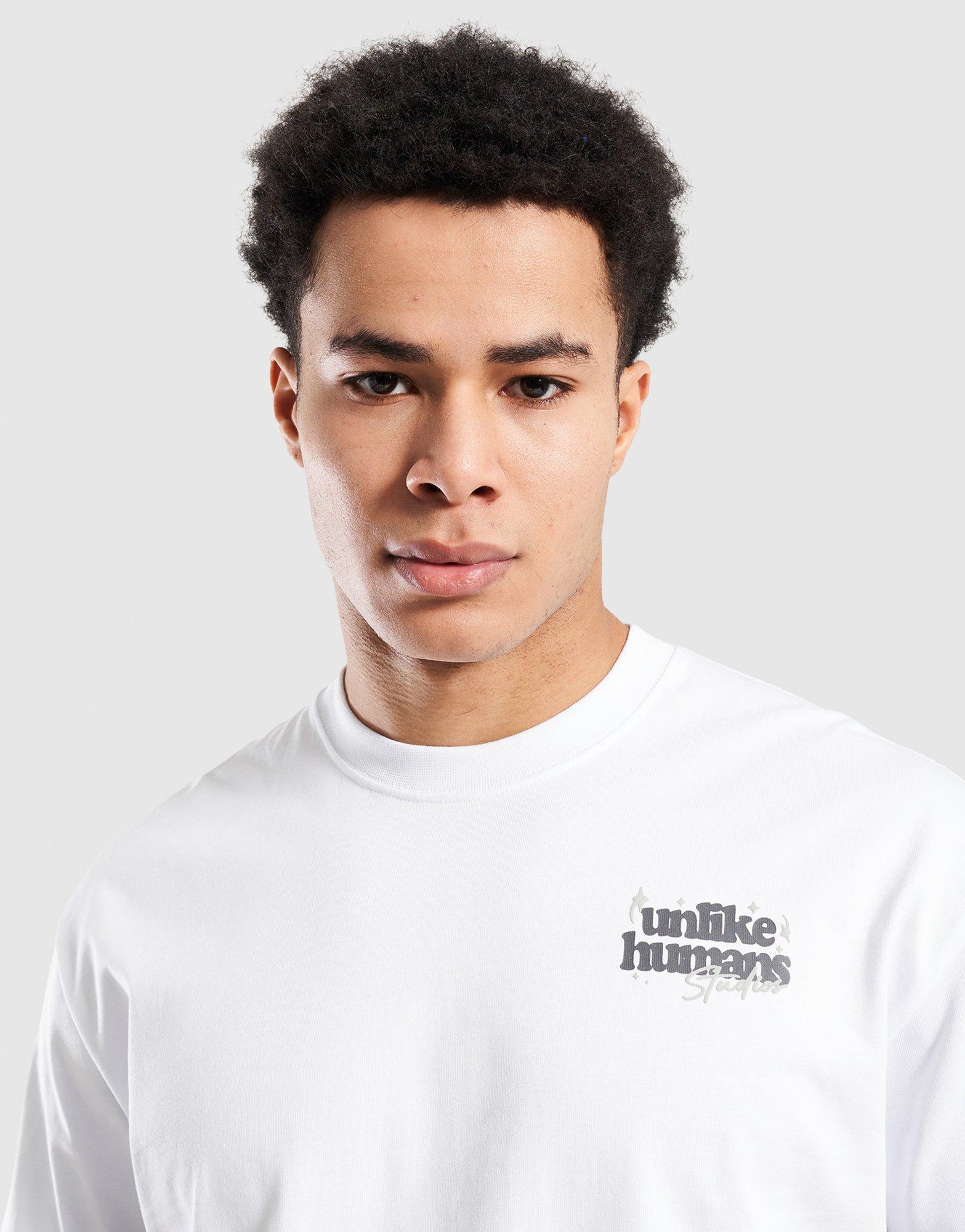 Koszulka, t-shirt męski UNLIKE HUMANS T-SHIRT CRAFTED TEE WHT-WBL ULHTM10325774 Biały