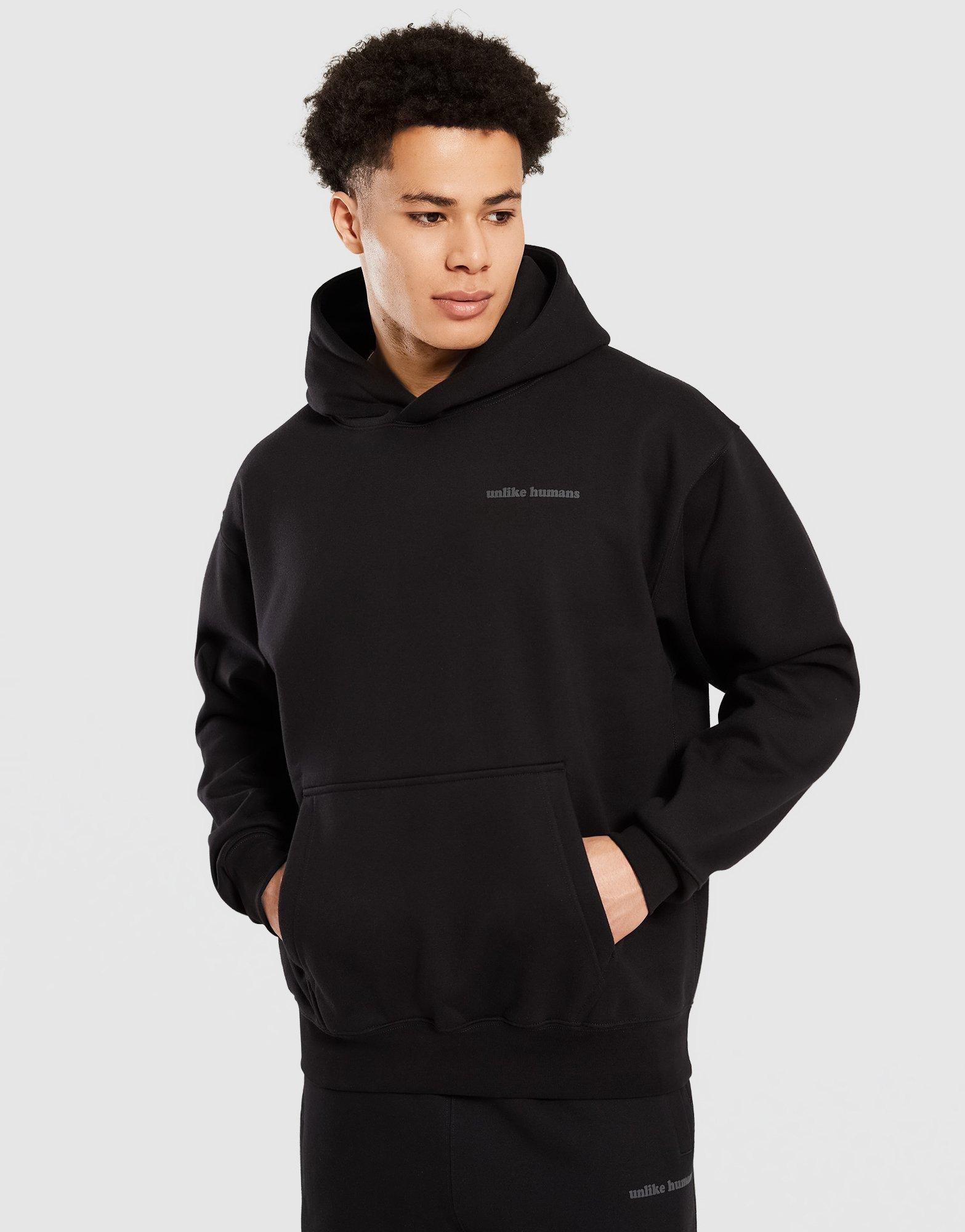 Unlike Humans Bluza Z Kapturem Ridge Hd Blk-Blk