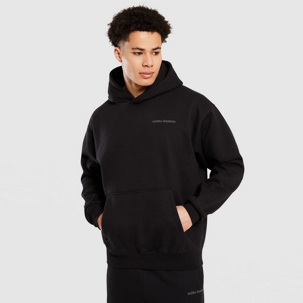 UNLIKE HUMANS BLUZA Z KAPTUREM RIDGE HD BLK-BLK