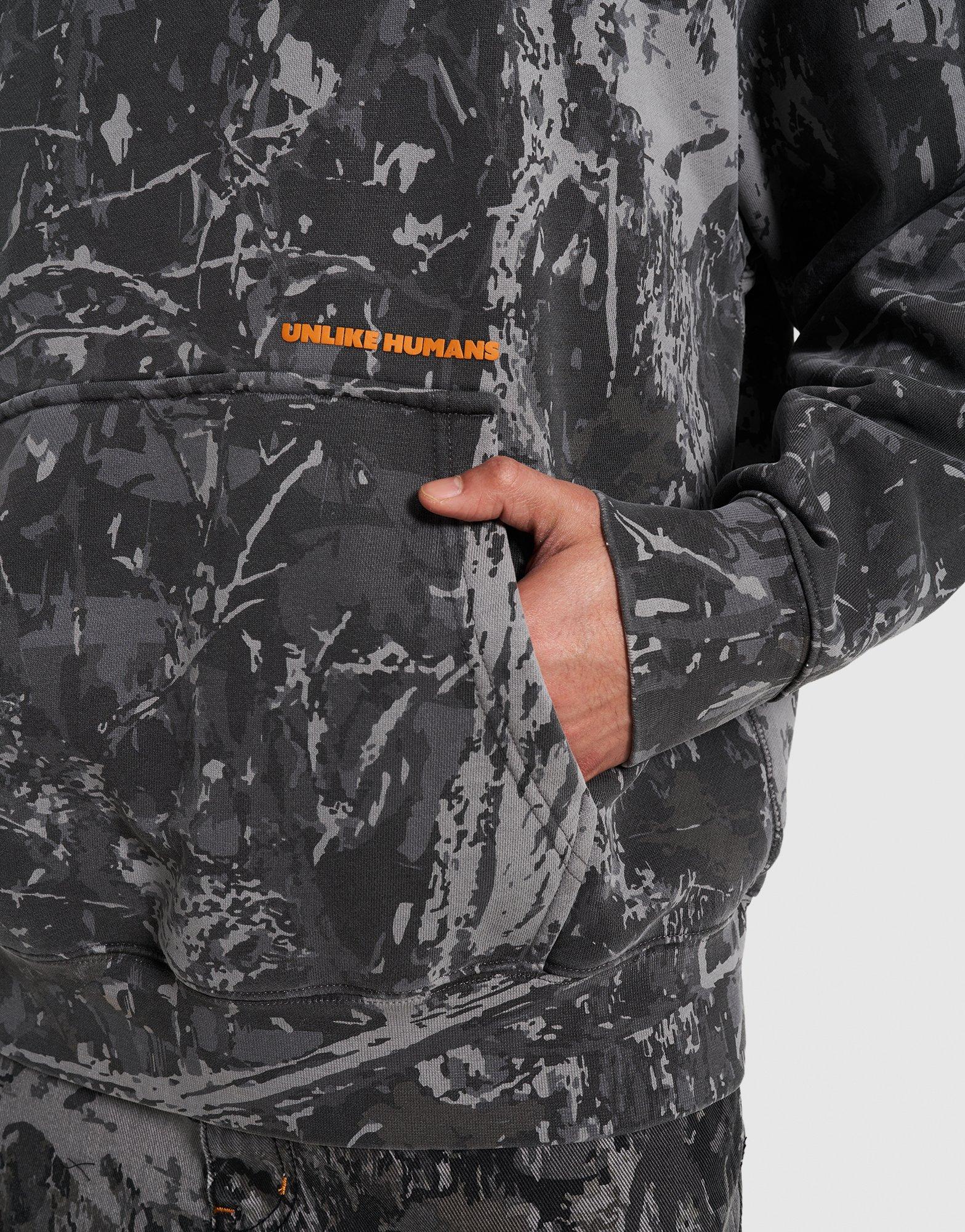 Bluza męska UNLIKE HUMANS BLUZA Z KAPTUREM WESSEX HD CAMO-RTC ULHTM10458899 Czarny