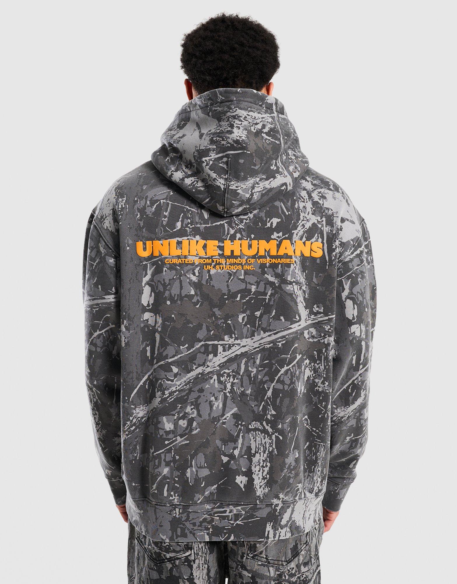 Bluza męska UNLIKE HUMANS BLUZA Z KAPTUREM WESSEX HD CAMO-RTC ULHTM10458899 Czarny