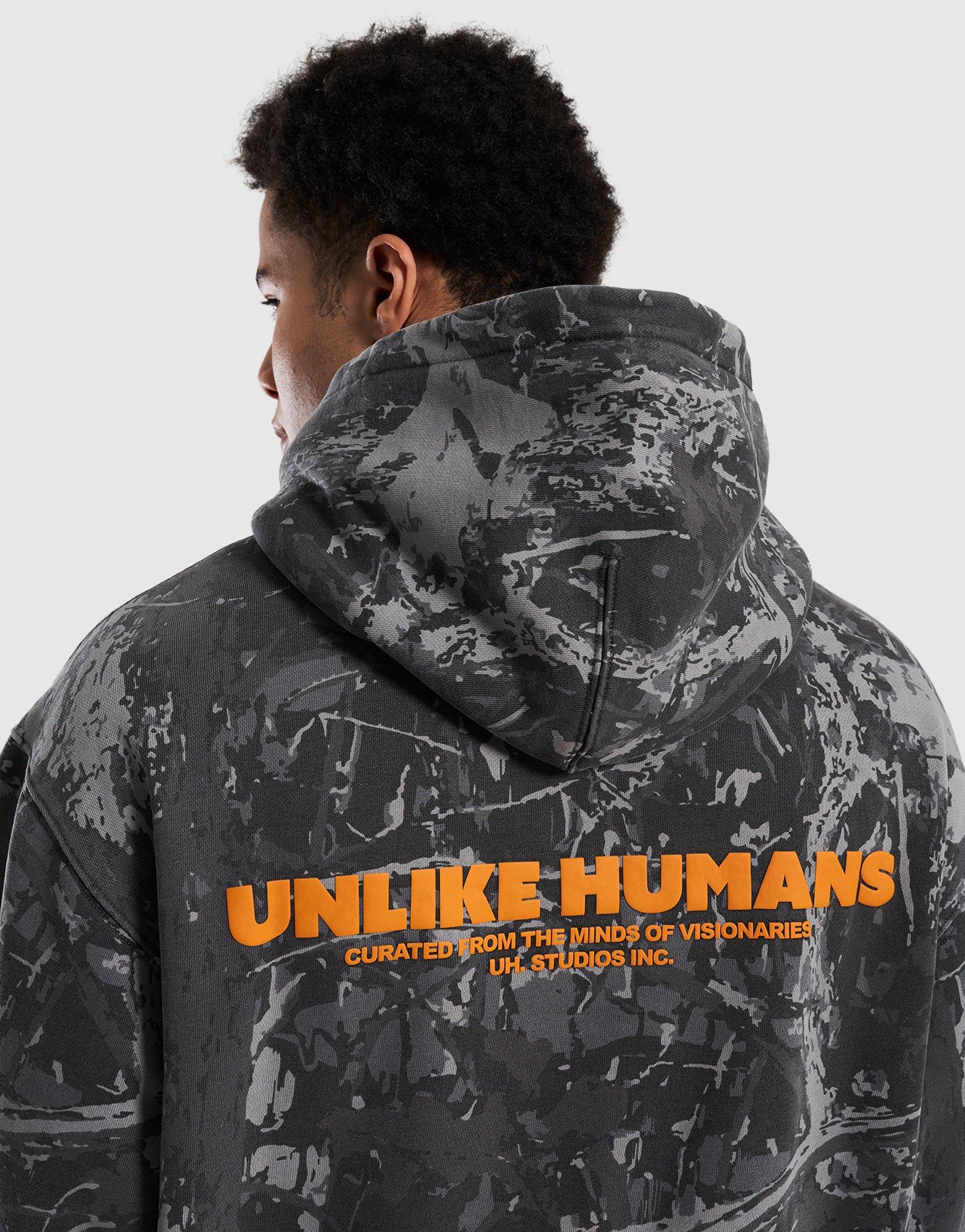 Bluza męska UNLIKE HUMANS BLUZA Z KAPTUREM WESSEX HD CAMO-RTC ULHTM10458899 Czarny