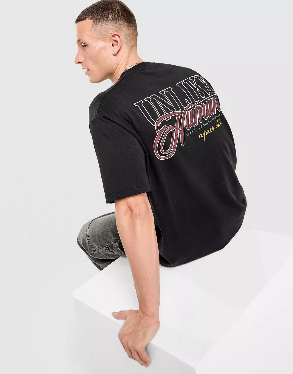 UNLIKE HUMANS ФУТБОЛКА CANTON TEE BLK-BLK, фото 1 з 5