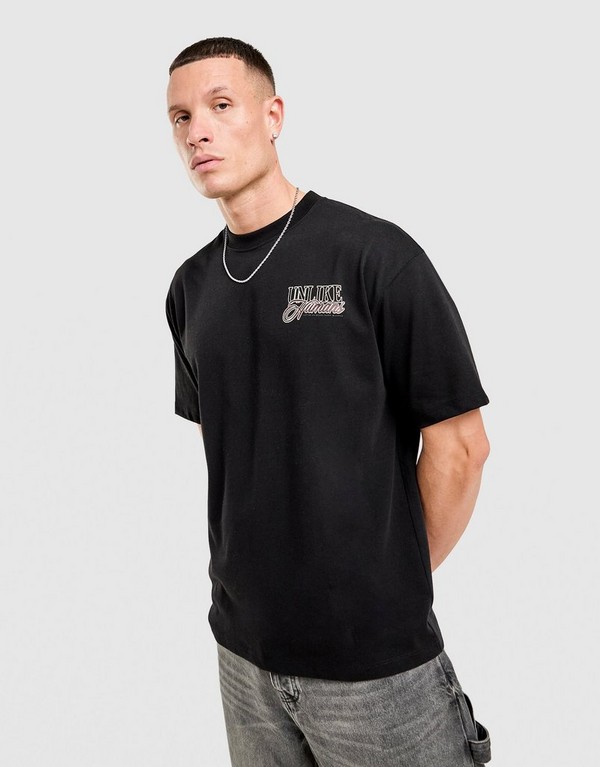 Unlike Humans T-Shirt Canton Tee Blk-Blk - obrazek 2