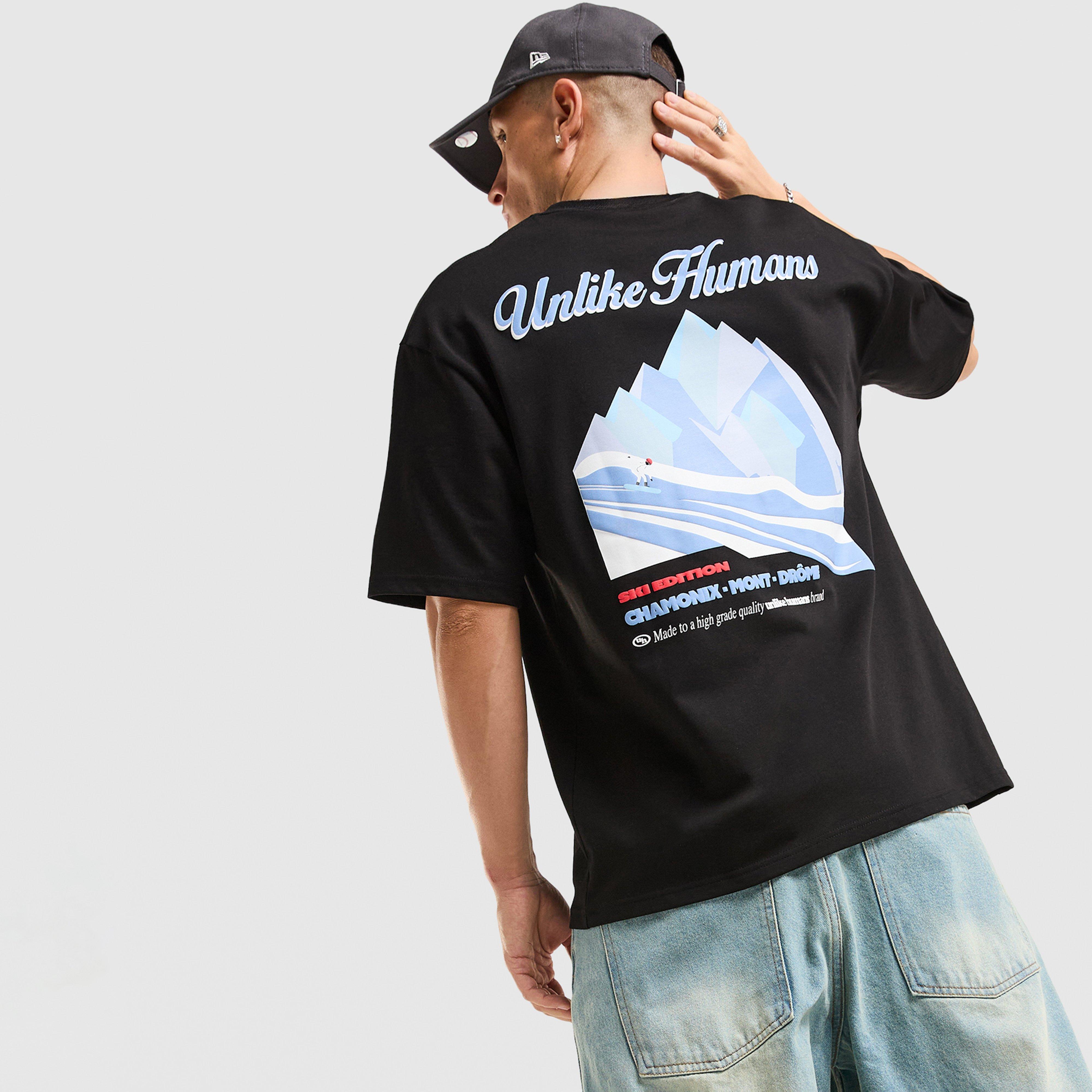 Férfi póló UNLIKE HUMANS PÓLÓ BOARDER TEE BLK-BLK