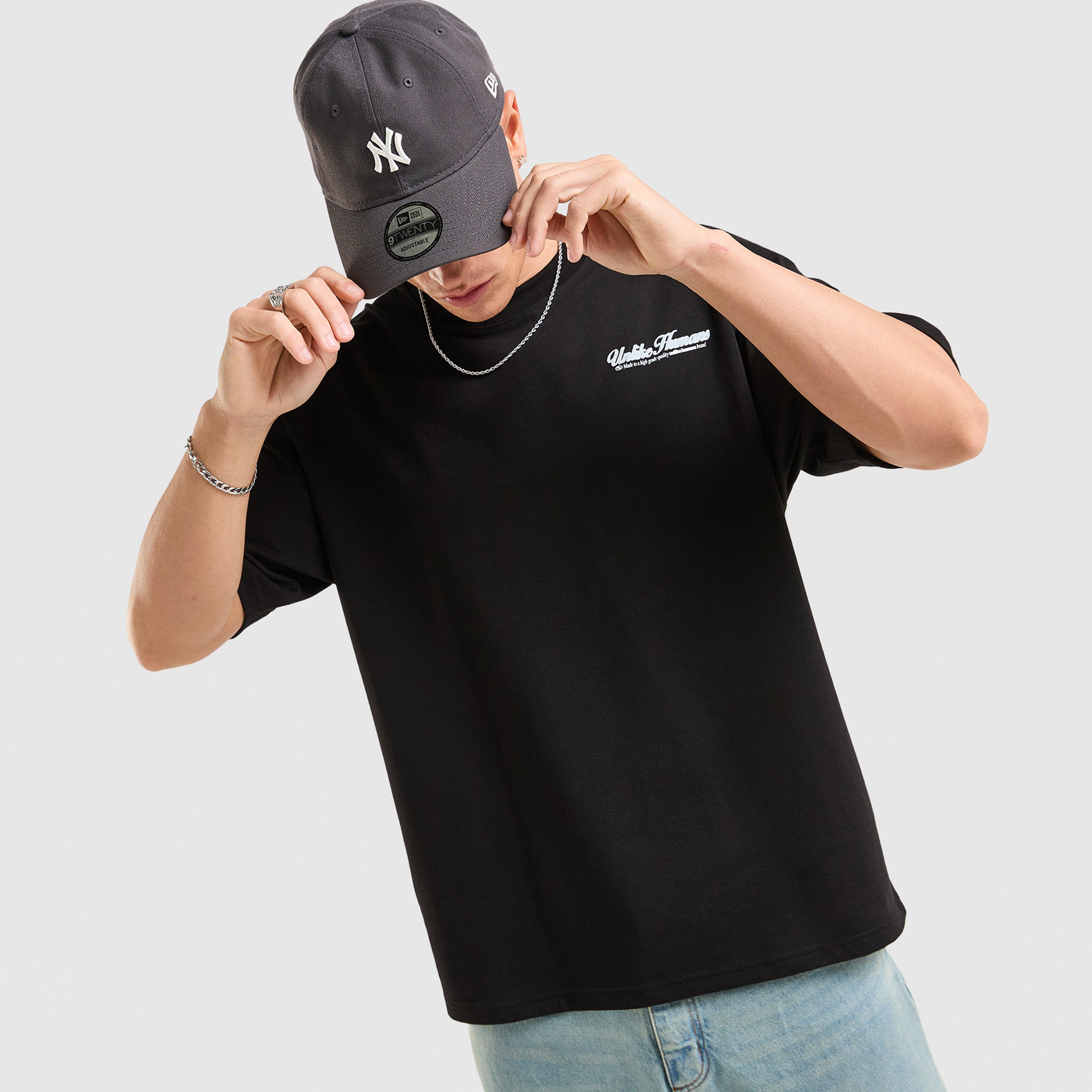 Férfi póló UNLIKE HUMANS PÓLÓ BOARDER TEE BLK-BLK