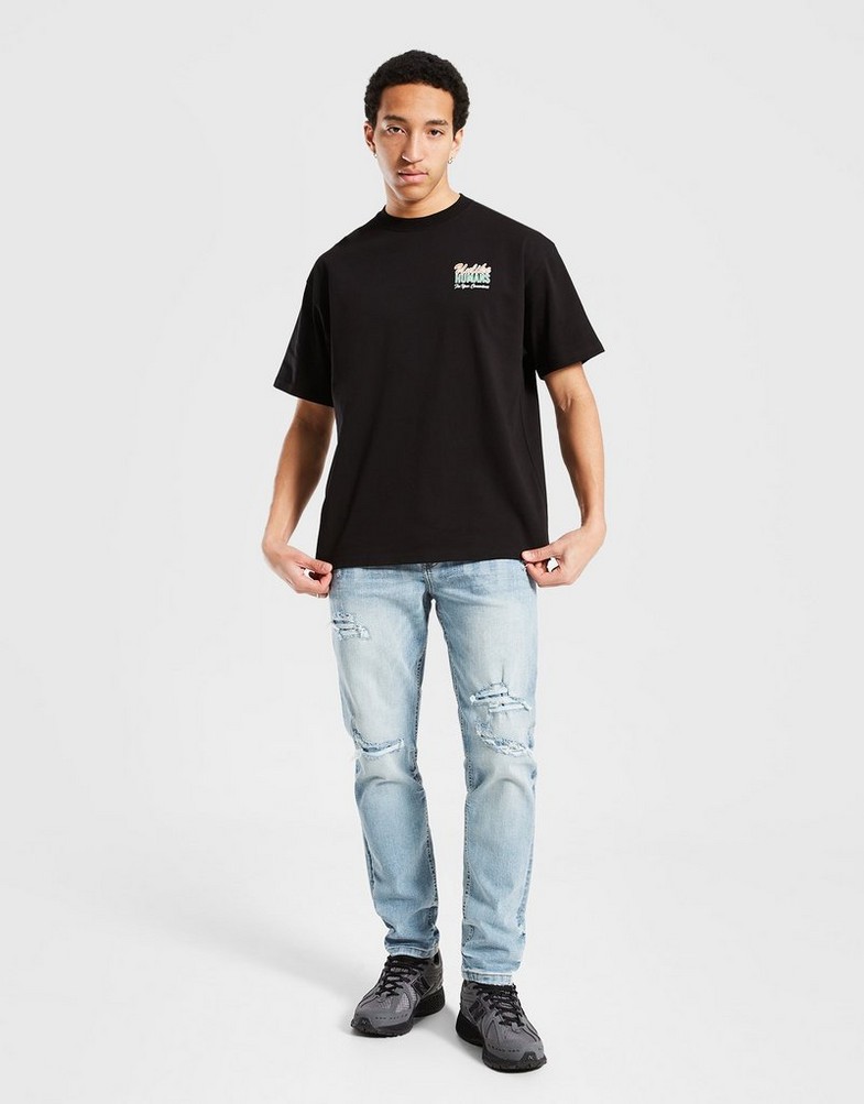 Koszulka, t-shirt męski UNLIKE HUMANS T-SHIRT BODEGA TEE BLK-BLK T-SHIRT ULTHM10175007 Czarny