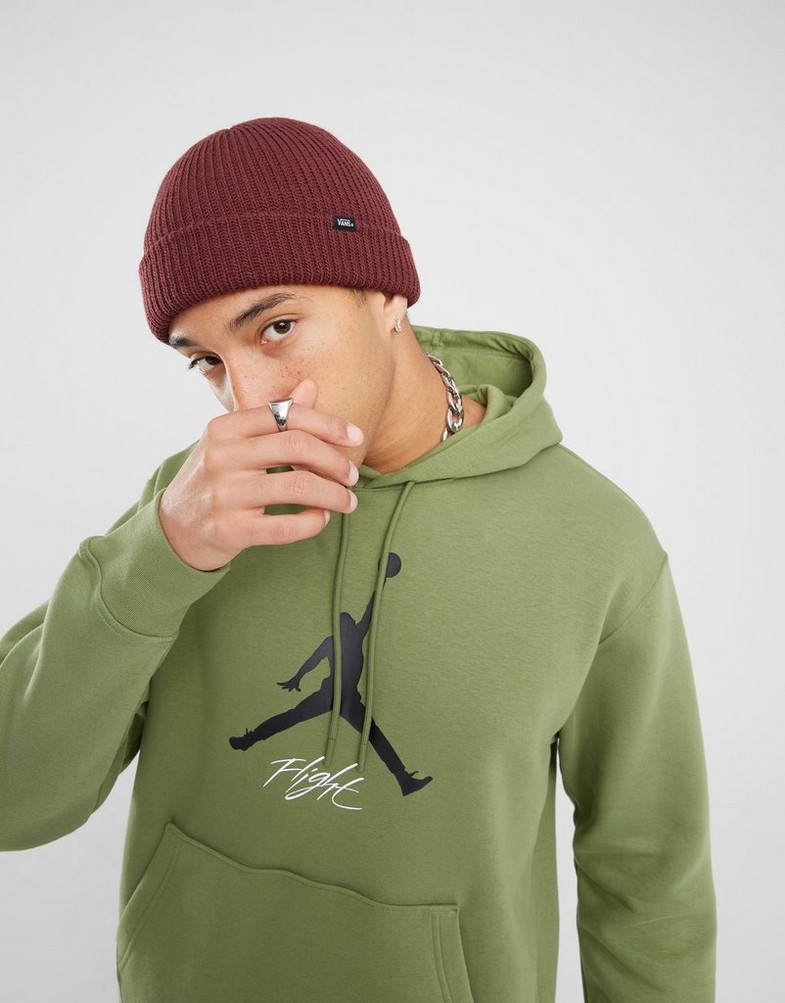 Жіночі зимові шапки VANS КЕПКА MN CORE BASICS BEANIE VN000K9Y4QU1 Бордовий
