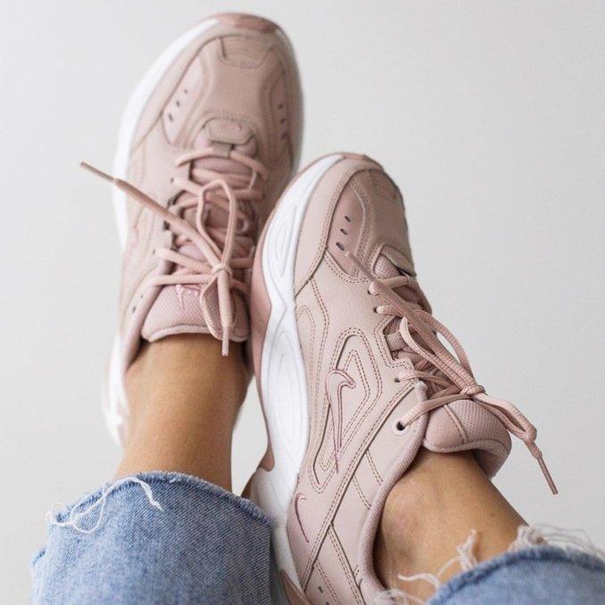 nike tekno bianche e rosa