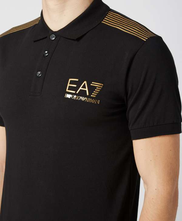 ea7 black and gold t shirt