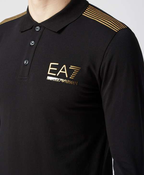 polo shirt with gold chain