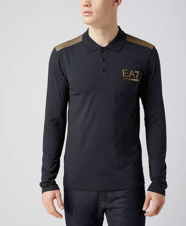 emporio armani ea7 tape cuff polo shirt
