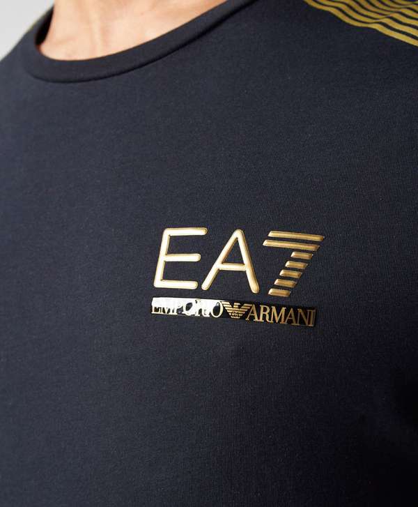 ea7 black and gold t shirt