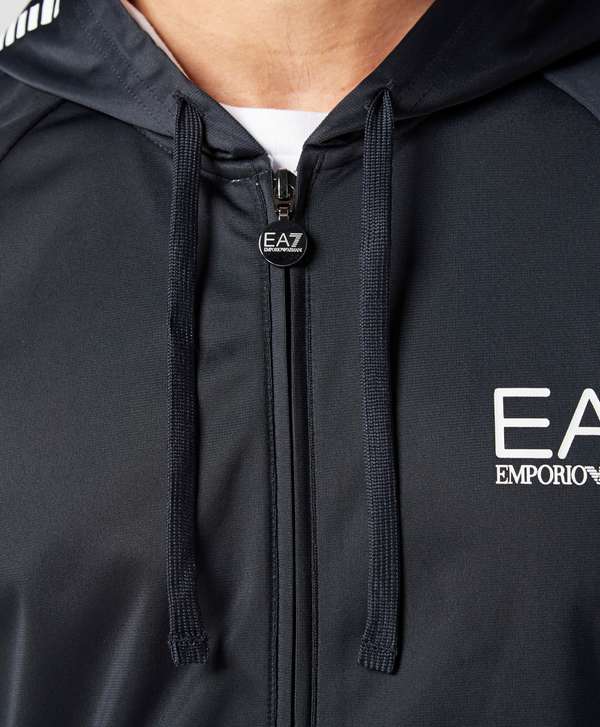 Emporio Armani EA7 Logo Poly Zip Hoody | scotts Menswear
