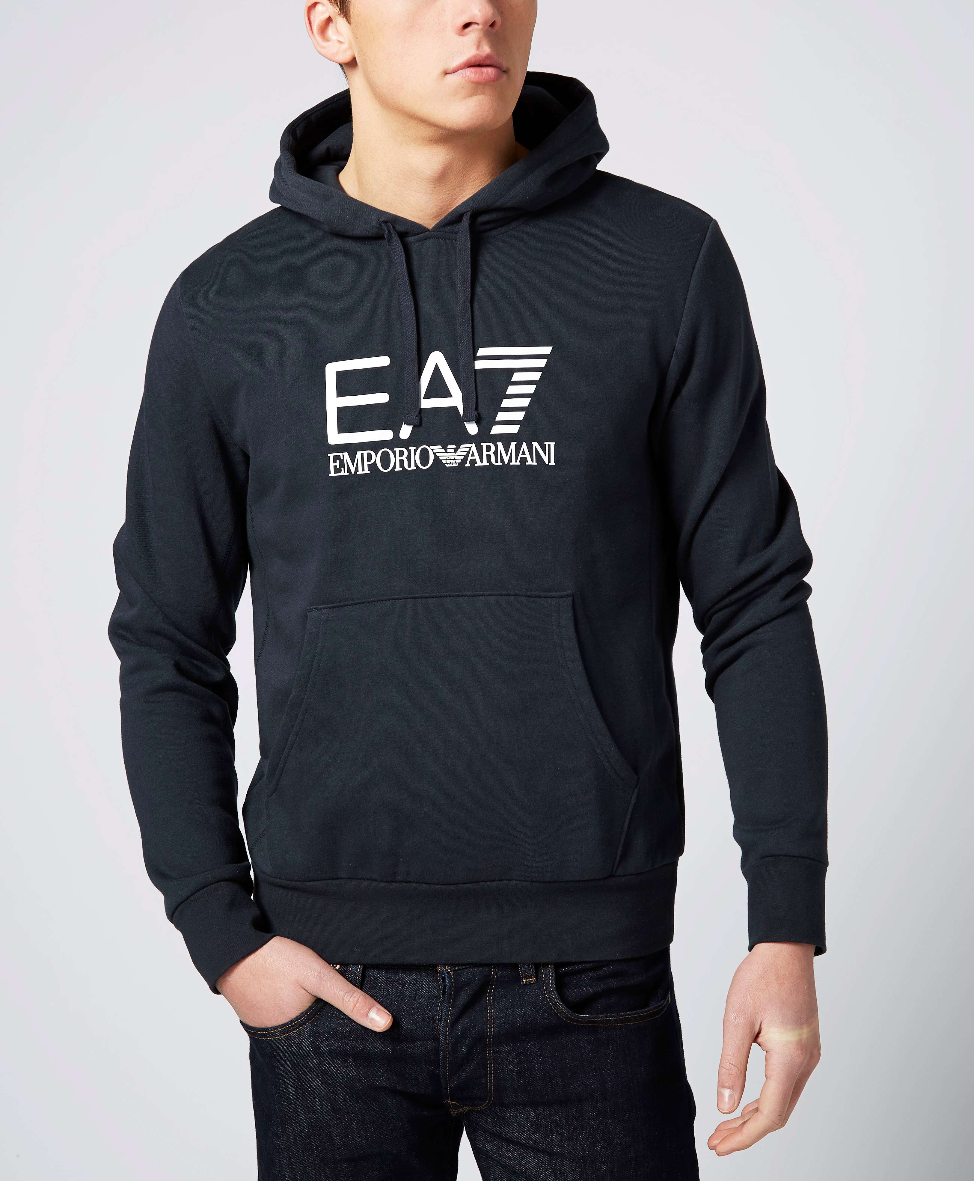 Emporio Armani EA7 Large Logo Hoody | scotts Menswear