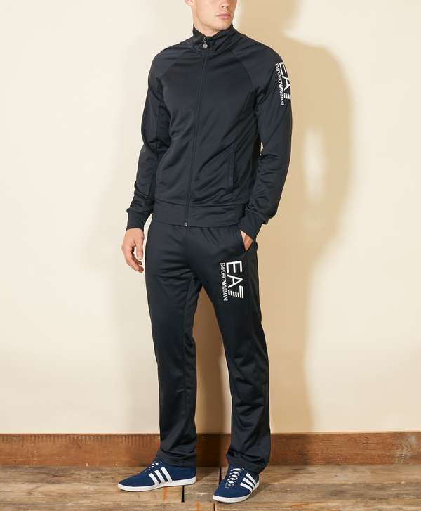 ea7 tracksuit mens grey