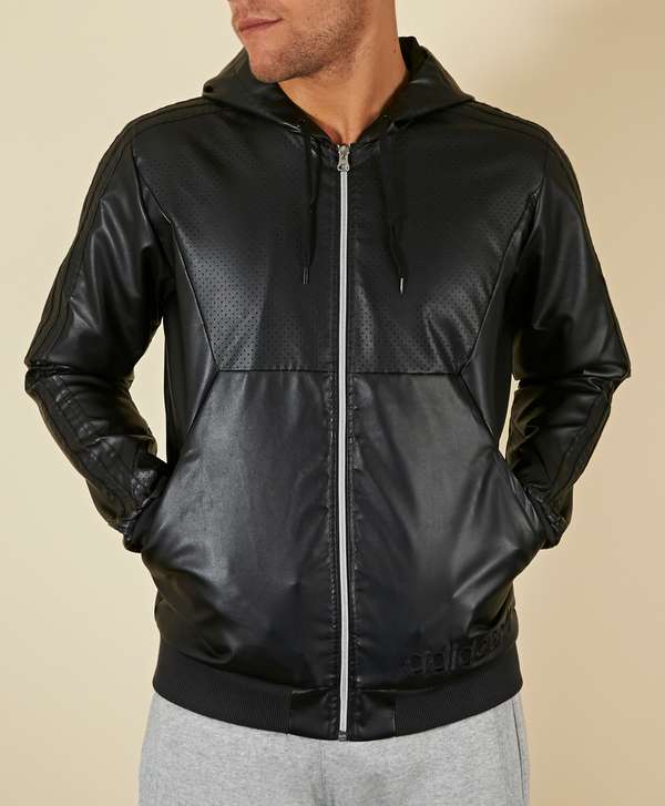 adidas Originals Faux Leather Jacket scotts Menswear