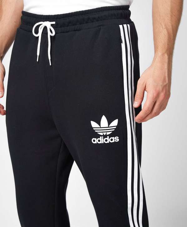 black skinny track pants