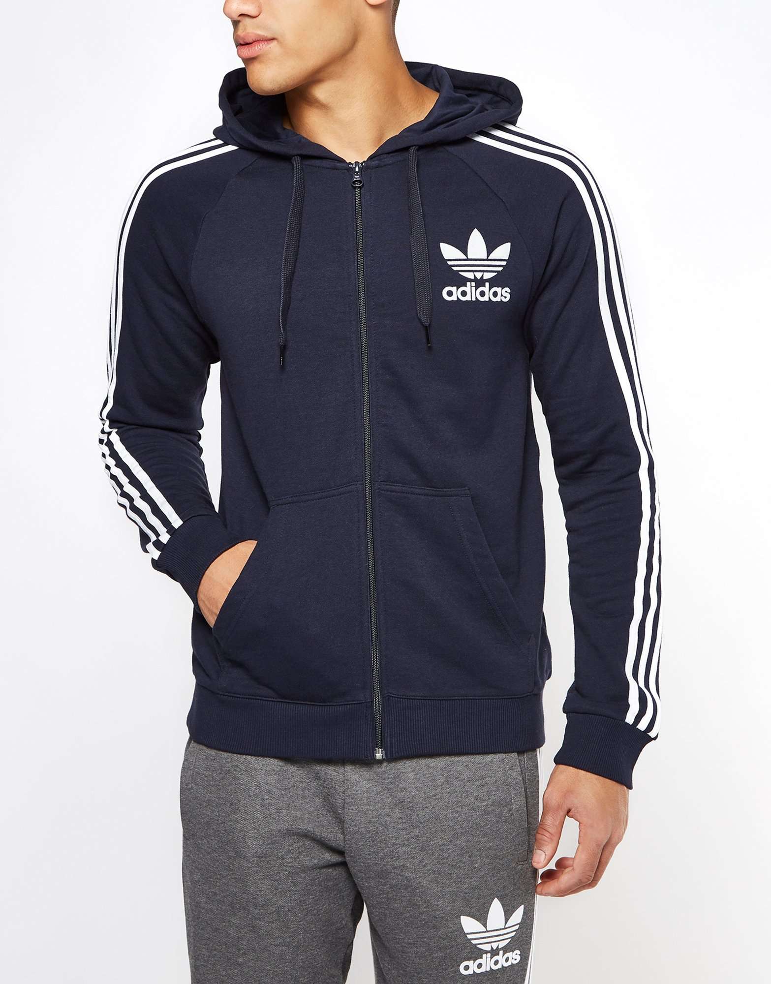 adidas blue zip up hoodie