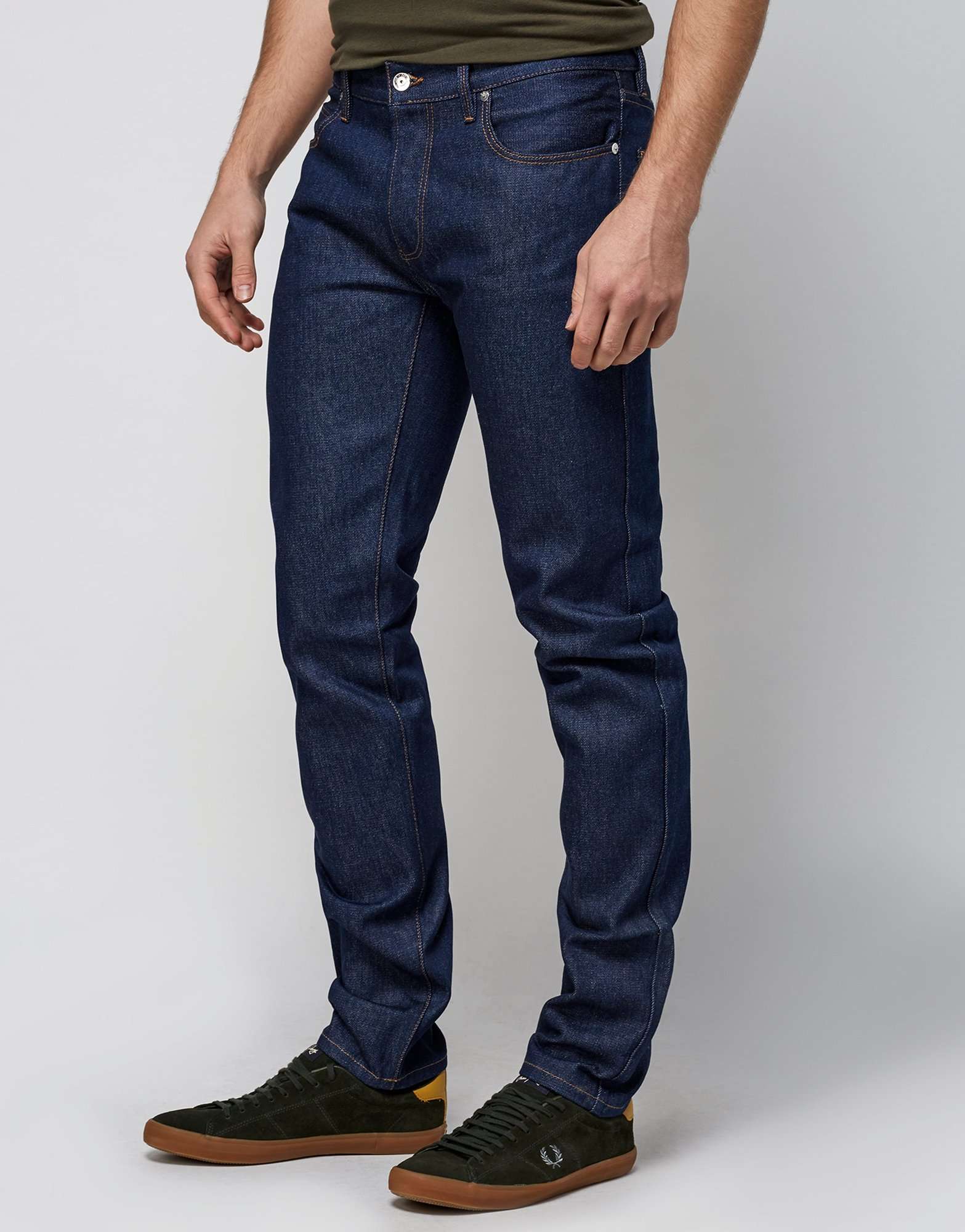 Lacoste L!VE Slim Fit Selvedge Raw Denim Jeans | scotts Menswear