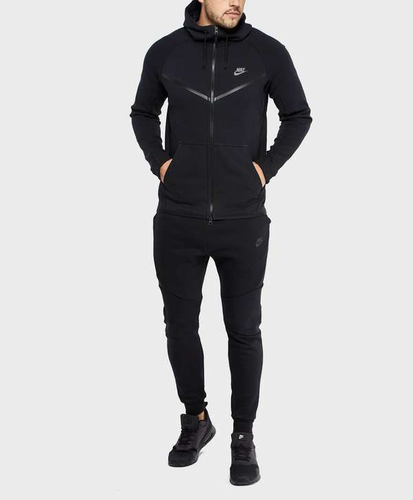 nike tech tracksuit black