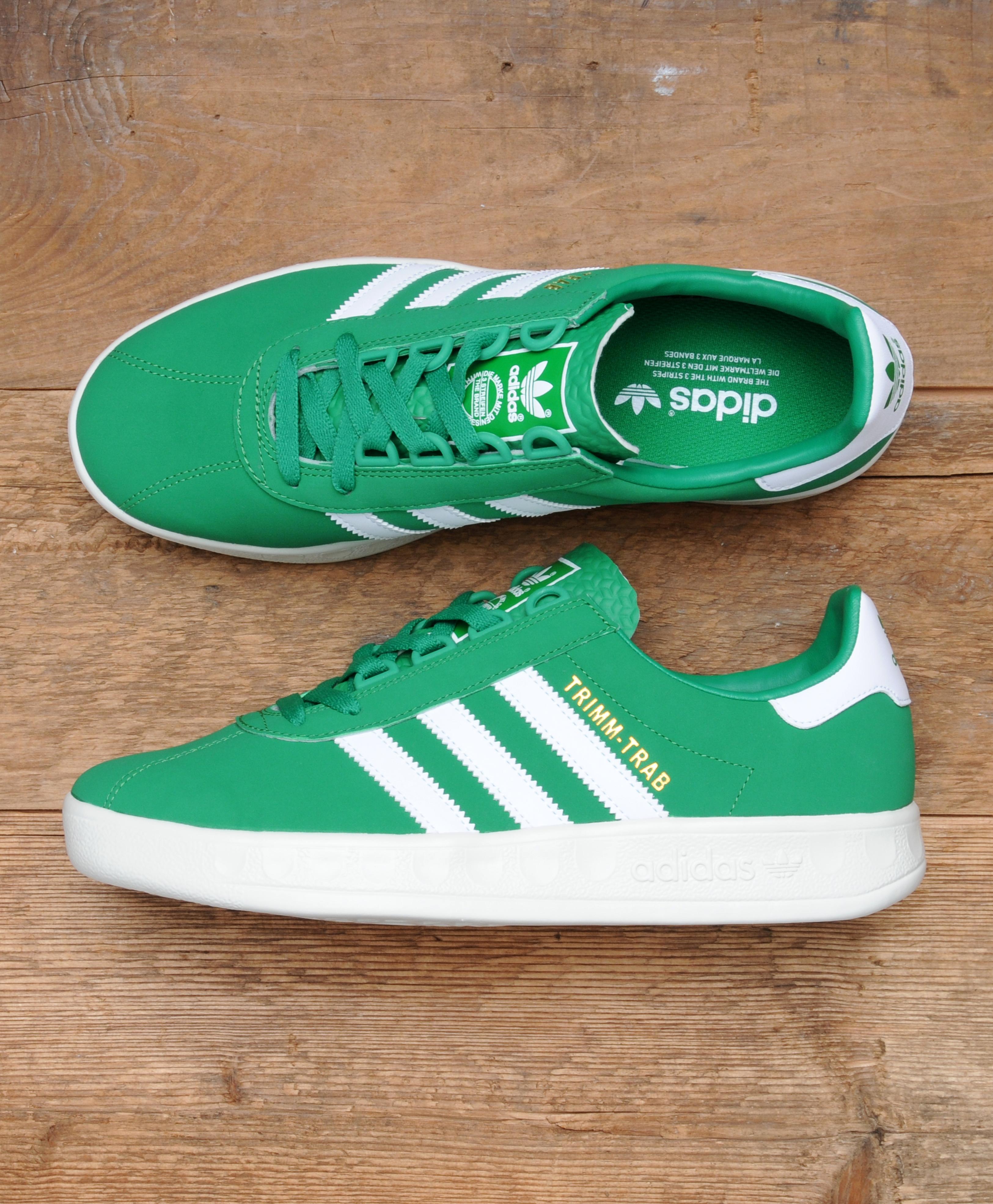 adidas trimm trab green and white