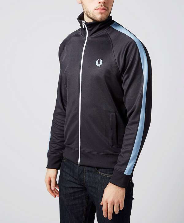 black fred perry track top