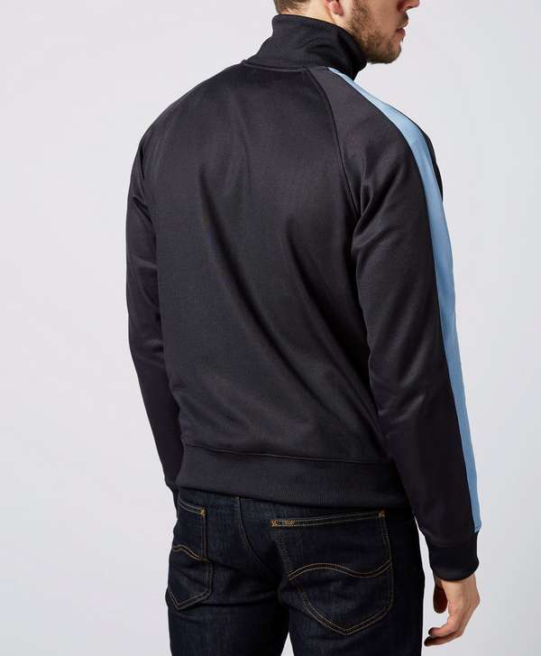 black fred perry track top