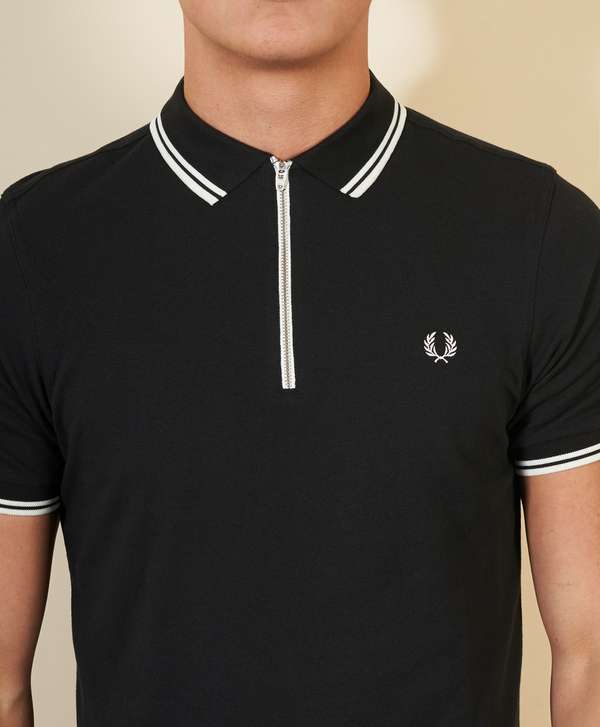 fred perry zipped polo