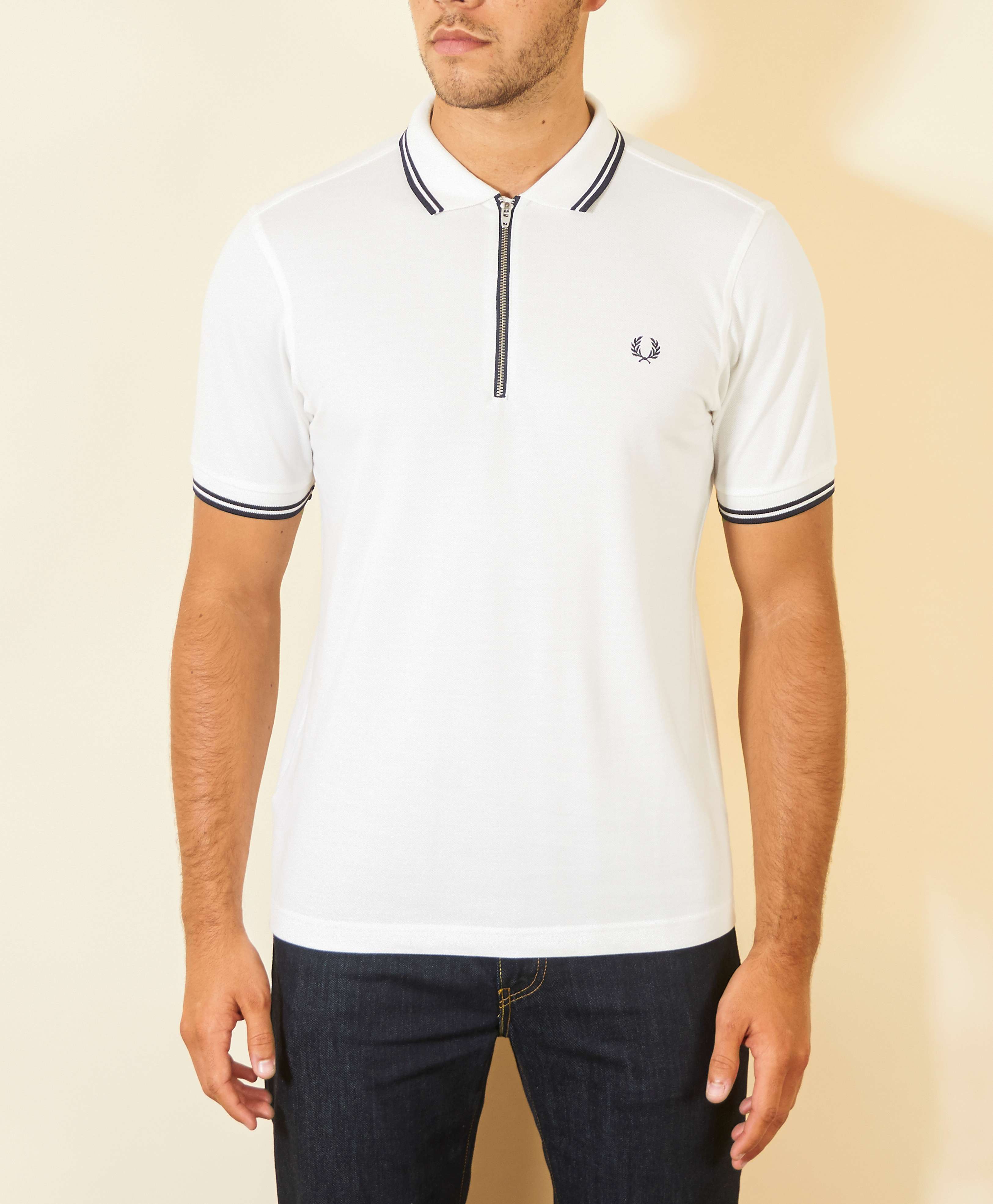Fred Perry Zip Polo Shirt Scotts Menswear