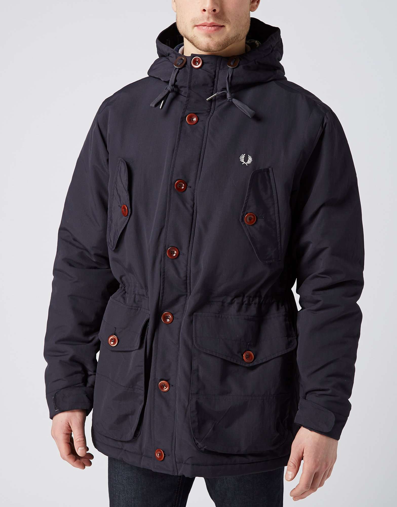 fred perry mens padded parka